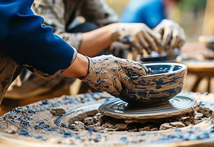 Blue Pottery Workshop Tour